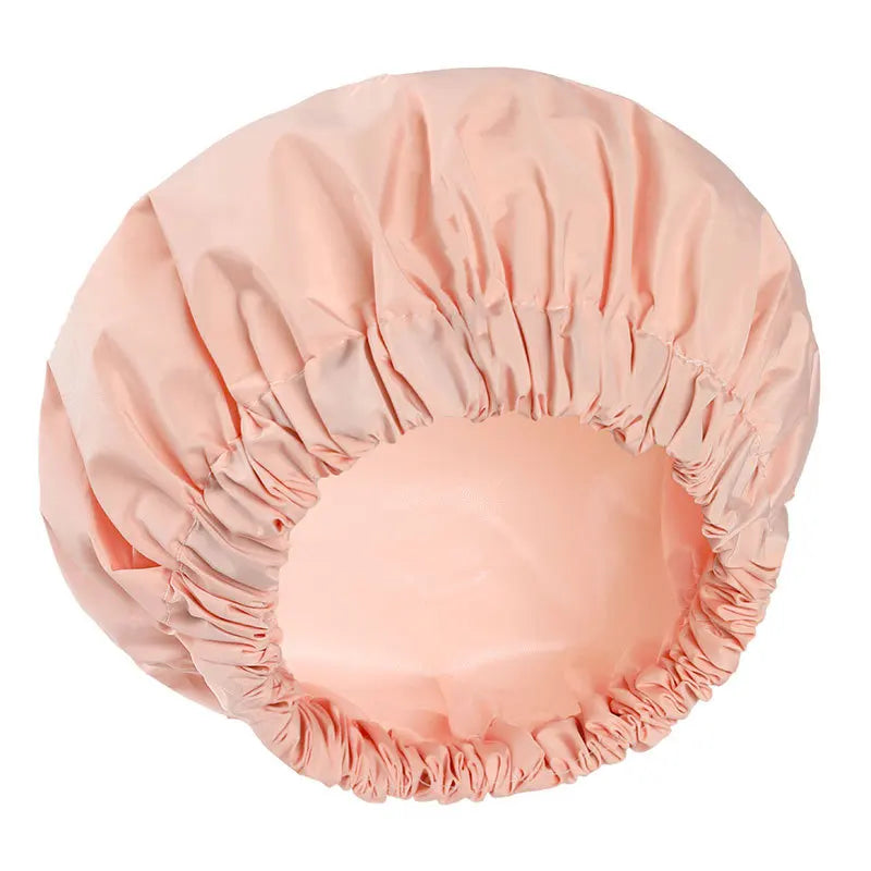 Women'S Fashion Bonnet Soft Double Layer Button Adjustable Hair Hat for Daily Home Comfortable Sleep Hat Shower Caps