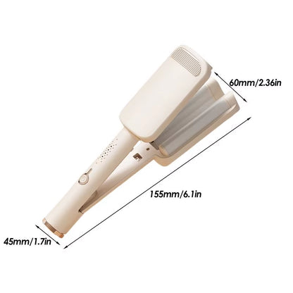 Waver Hair Crimper 4 Modes Adjustable Waver Hair Styling Tool 32Mm Ionic Curling Iron Wand Anti-Scald Deep Waver Hair Curler